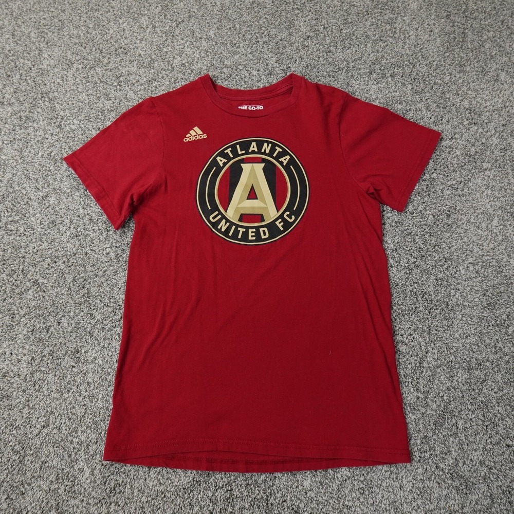 Atlanta United FC Shirt Mens S Red Adidas MLS Soccer Futbol Football Graphic Tee